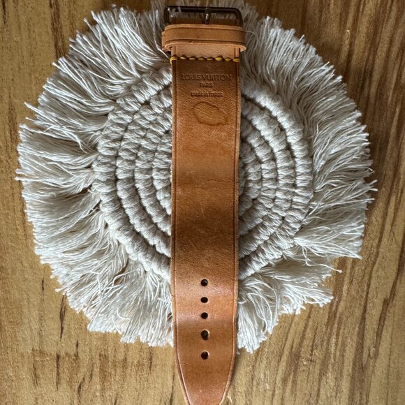 Louis Vuitton Leather Luggage Tag Belt Strap — Vachetta Leather Gold hardware - Picture 4 of 4